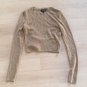 Topshop Cropped Fitted Sweater